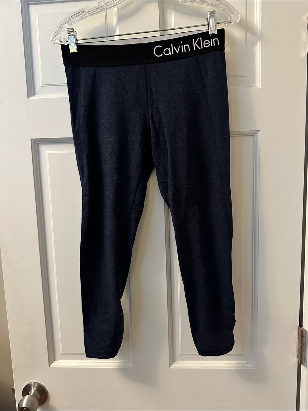 Calvin Klein Navy Leggings with Black Branded Waistband